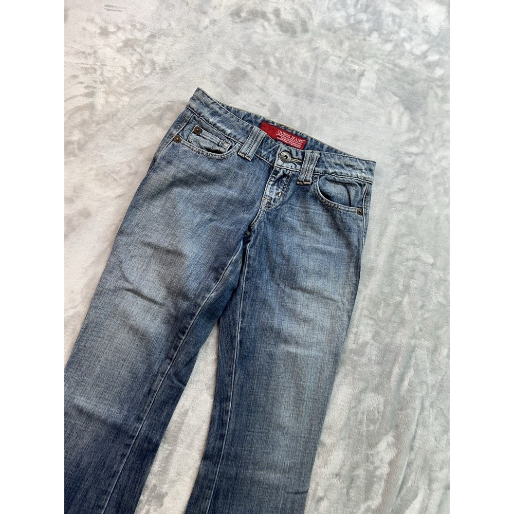 Guess Y2K Jeans Womens Sz 26 Blue Bootcut Western Cowgirl Boho Low Rise Denim - Picture 6 of 14
